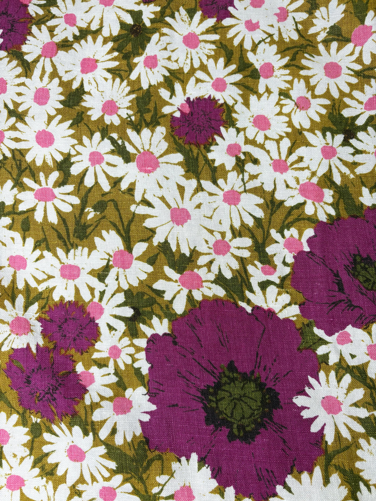 *Absolutely Spectacular* ~ Vintage Retro Floral Linen Tablecloth Dress ~ XS