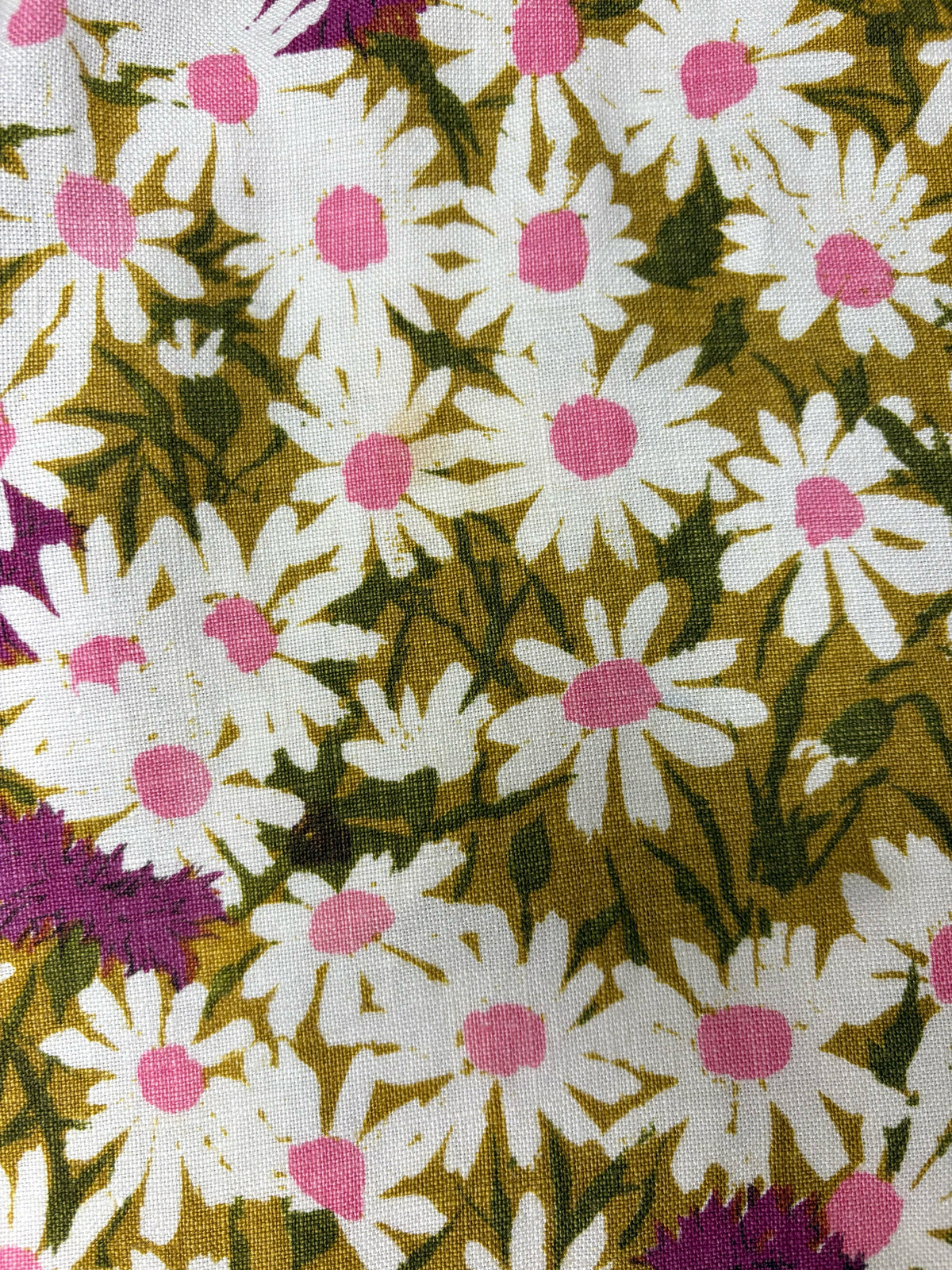 *Absolutely Spectacular* ~ Vintage Retro Floral Linen Tablecloth Dress ~ XS