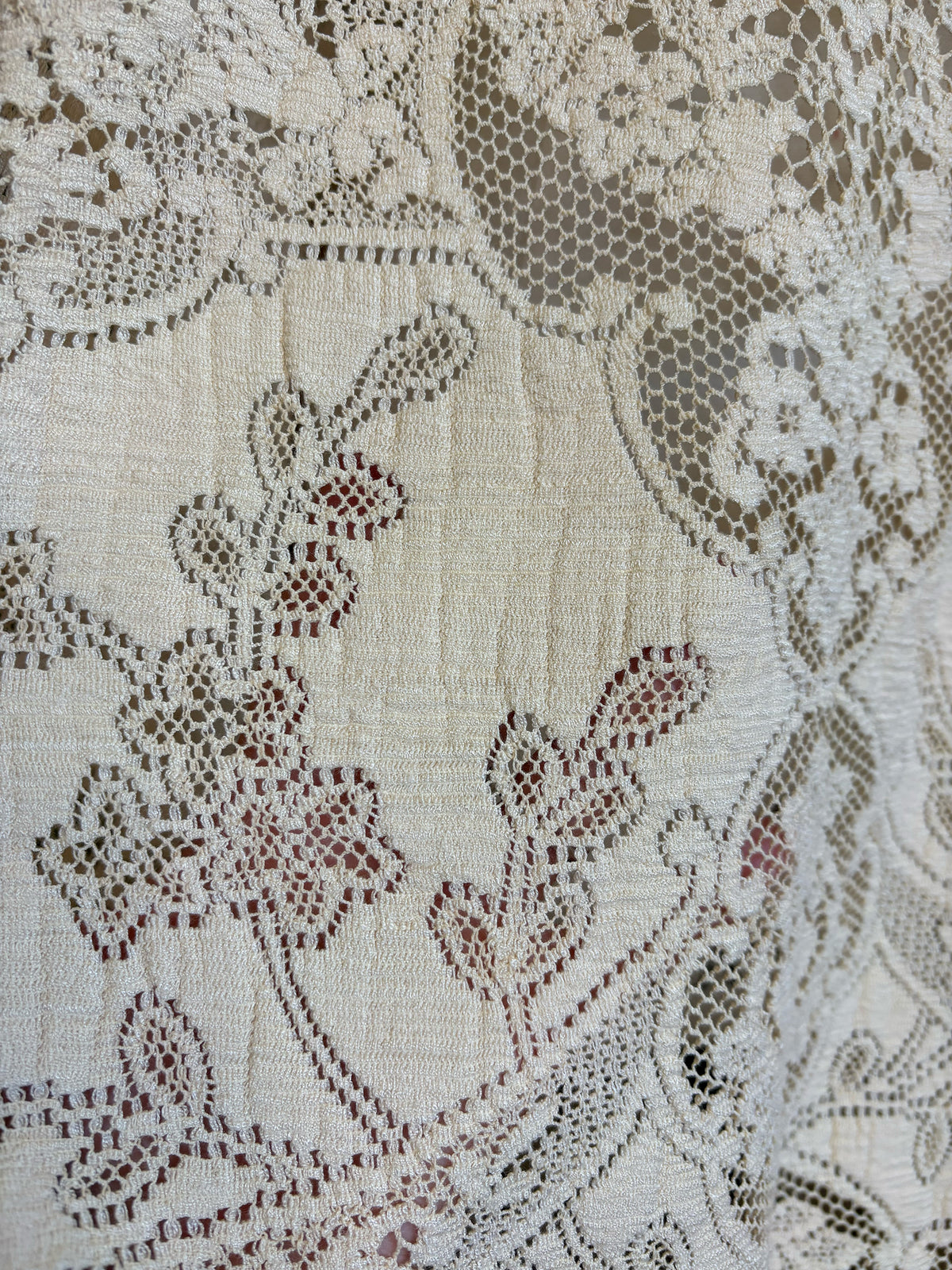 *Ultra Glamorous* ~ Vintage Quaker Lace Tablecloth Dress ~ XS/S