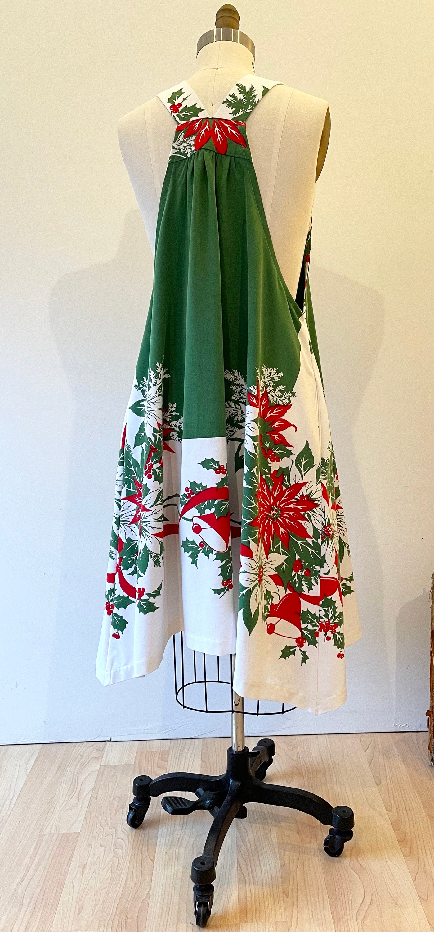 Vintage Tablecloth Dress ~ Christmas Wishes ~ Size XL