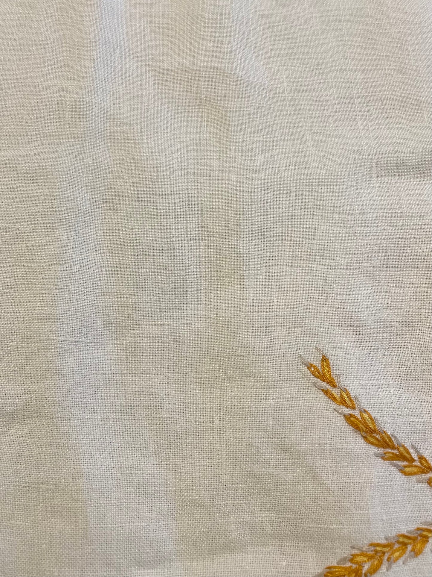 *Wheat Fields + Wildflowers* ~ Vintage Hand Embroidered Tablecloth Dress ~ Size XL