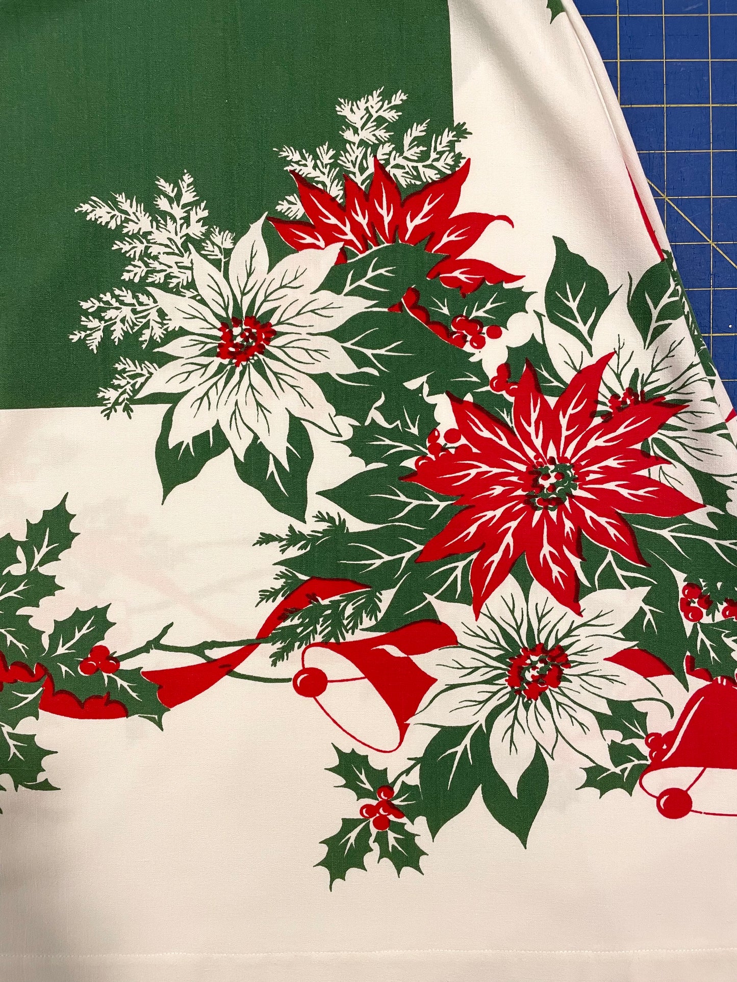 Vintage Tablecloth Dress ~ Christmas Wishes ~ Size XL