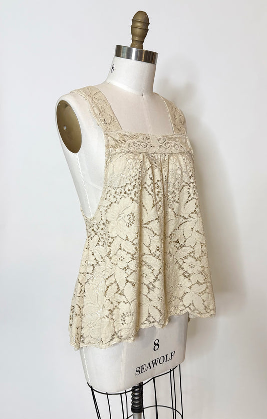 Vintage Rose Garden Lace Solstice Top ~ Size S